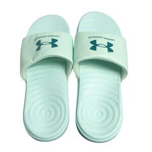 Under Armour Womens Slides Size 9 Aqua Ansa Fix Foam Slides Sporty Cushioned